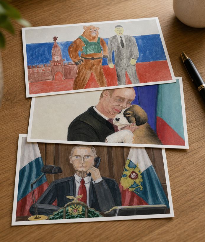 Пример открыток с детскими рисунками